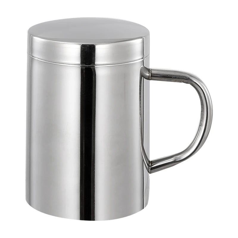 Camping Double Wall Beer Cup and Insulated Tea Cup Set Coffee Custom Travel Coffee Stainless Steel Mugs with Handle