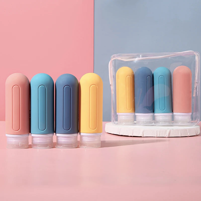 89ML Custom Eco Non-Toxic Cute Leak Proof  Squeeze Shampoo Cosmetic Personal Care Silicone Travel Kit Capsule