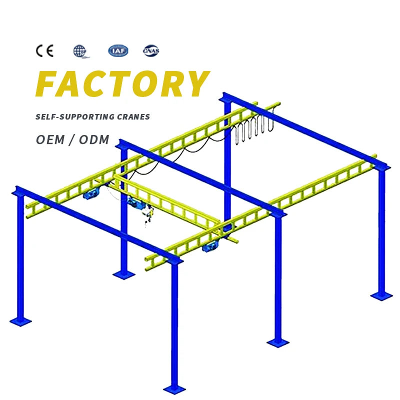 Customized Easy Disassemble Small Self-supporting Cranes Steel Flexible Suspension  Cranes