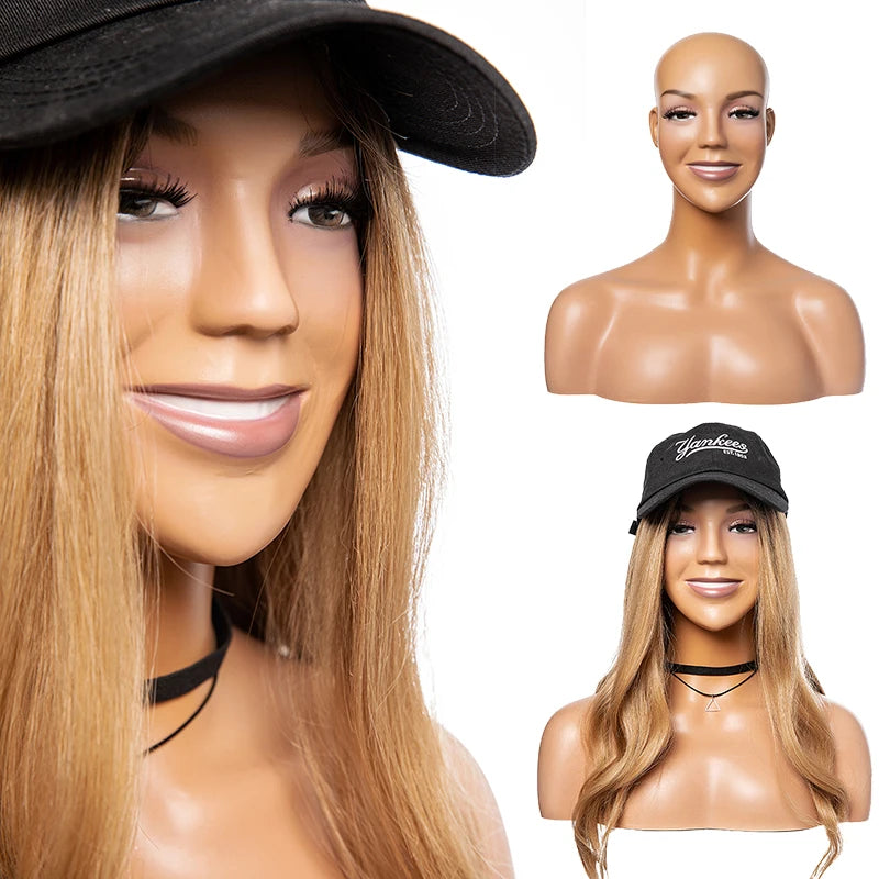 H1142-S1  Wholesale Female Head Mannequin Plastic Cheap Price Wig Display Head Mannequin With Shoulder