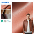 PFAS FREE PU Vegan Leather Fabric with Suede Backing Soft Stretch Knitted Leather for Jackets New Design Finished Pattern