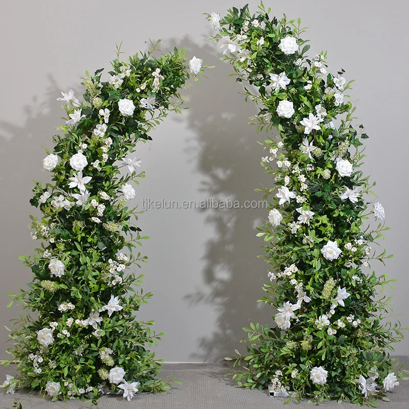 L-HOA023 Wholesale Artificial Horn Arch Flower Wedding Horn Arch with Flower Wedding Flower Arch Horn Shaped for Wedding Decor