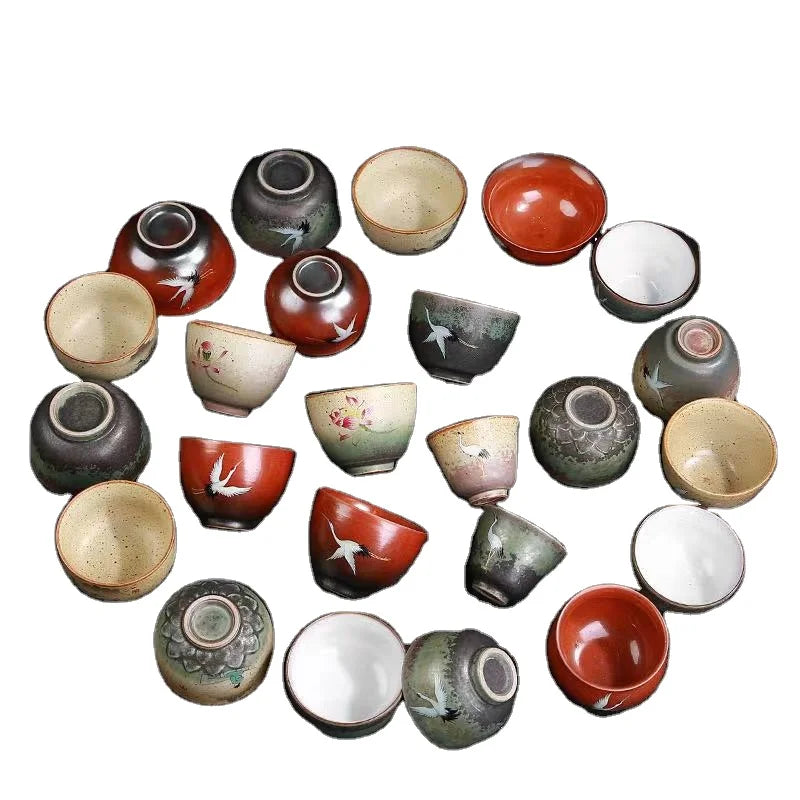 Home Use Retro Kung Fu Tea Set Ceramic Tea Cup  Japanese Archaistic Tea Cup