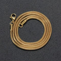 1.2mm  Gold Round Snake Chain Stainless Steel 18K Gold Silver for Men Body Chain for Pendant 2022 Hot  Factory Wholesale