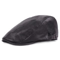 New Men Beret Faux Leather Flat Lvy Cap Newsboy French Driving Winter Hats Adjustable Cabbie Cap