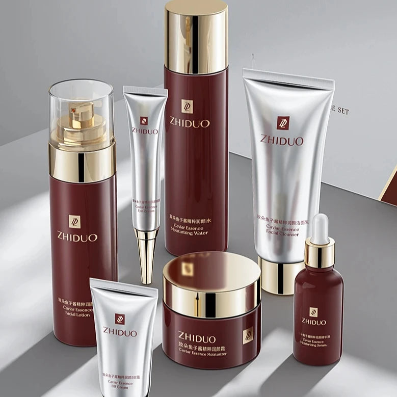 ZHIDUO Private Label Peptides Organic Natural Skin Care Whitening Moisturizing Toner Lotion Cream Skin Care Set