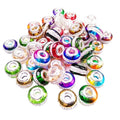 Glass Shambhala Inlaid with Diamond Beads DIY Handmade Jewelry Bracelet Spacer Beads European Style Macroporous Beads