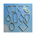 Metal Geometric Hollow Frame Pendant Charm UV Epoxy Resin Craft Bezel for DIY Jewelry Making Accessories