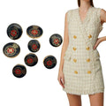Luxury Famous Brand Fashion GG CC Designer Inspired Metal Shank Buttons for Women Coat Shirt Dress Apparel Buttons Accessories