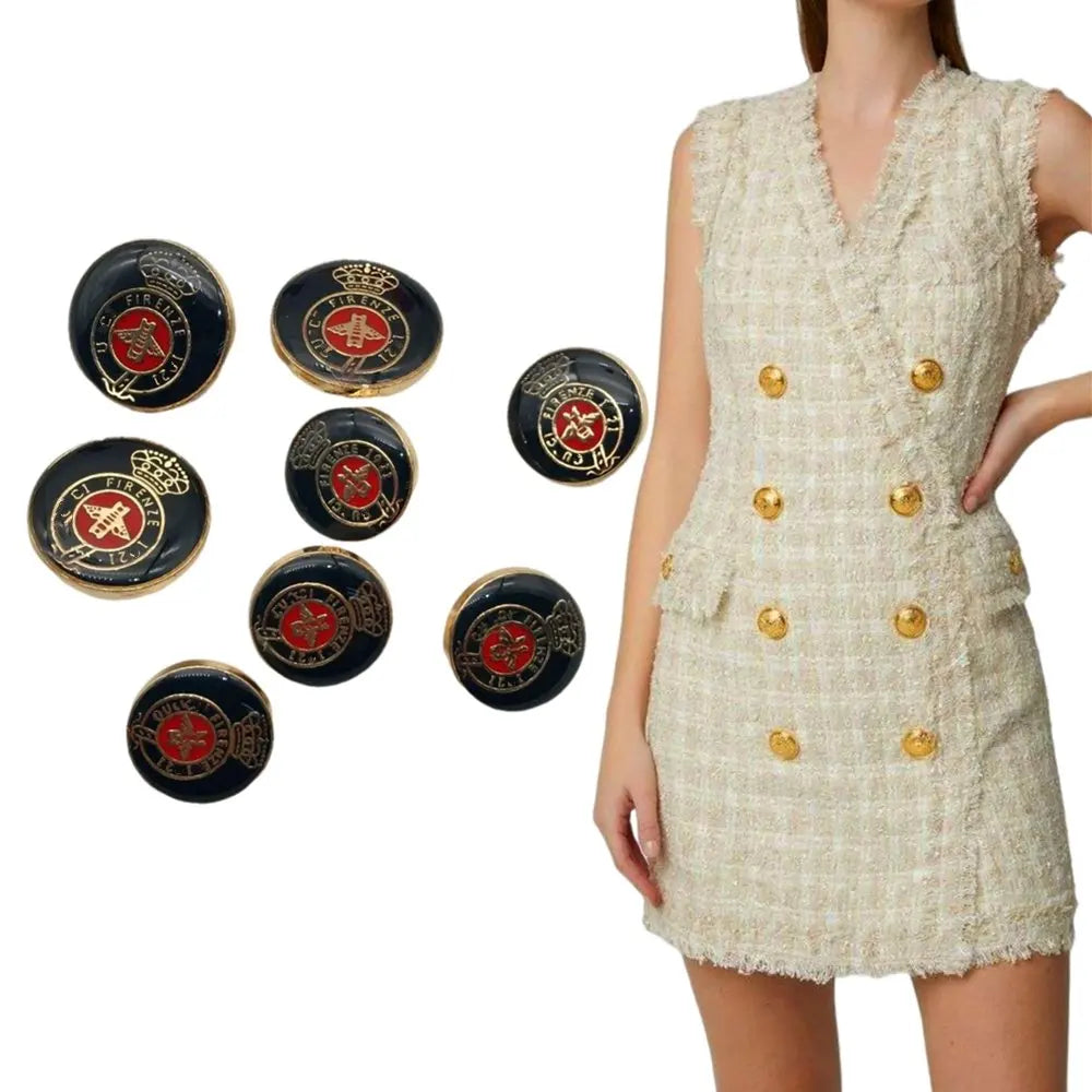 Luxury Famous Brand Fashion GG CC Designer Inspired Metal Shank Buttons for Women Coat Shirt Dress Apparel Buttons Accessories