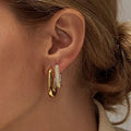 Lightweight Hypoallergenic Hoops Jewelry Accessories Gift Gold Chunky Hoop Earrings for Women Girls