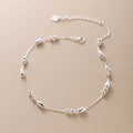 Small Geometric Round Ball Shape Anklet 925 Sterling Silver Jewellery Fashion Jewelry Anklets for Women