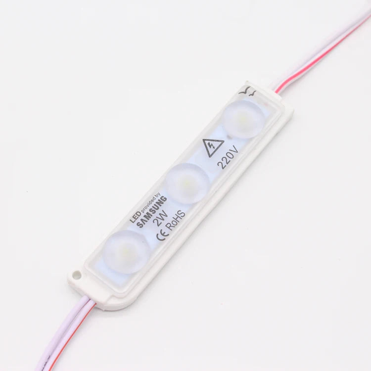 High Voltage AC220V SMD 3030 3LED Injection Modulo With Lens IP66 Decorative Lighting Module Led 110v