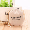 Original Clothes Coton Bulk Zipper Pocket White Drawstring Bags With Logo Custom