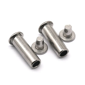 Factory Direct Sale High Quality Factory Stainless Steel Rivet Flat Head Male and Female Double Cap Rivets