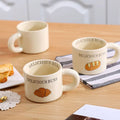 Solhui Korean Style Ins Ceramic Croissant Fat Mug  Creative Breakfast Couple Cup