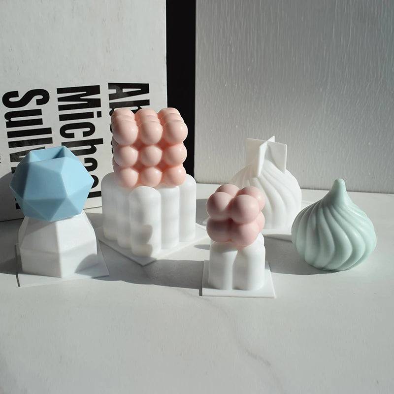 Silicone Mold Bubble Candle Mould for Baking Chocolate Mousse Cake Handmade Soap 3D Silicone Molds for Candles