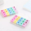Cartoon Multicolor Digital Pencil Eraser Student Mini Stationery Eraser