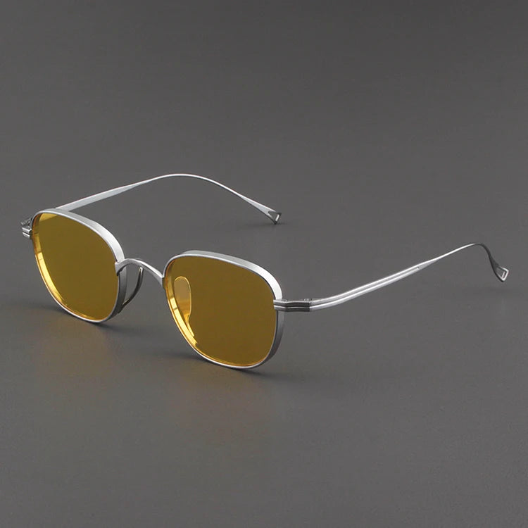 Shenzhen Factory Custom logo Polarized Titanium Retro Vintage Round Sunglasses Rectangular Japan  Designer Sunglasses