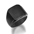 Manufacturer Custom Ring Jewelry Black Men's Ring Stainless Steel Blank Signet Ring for Man