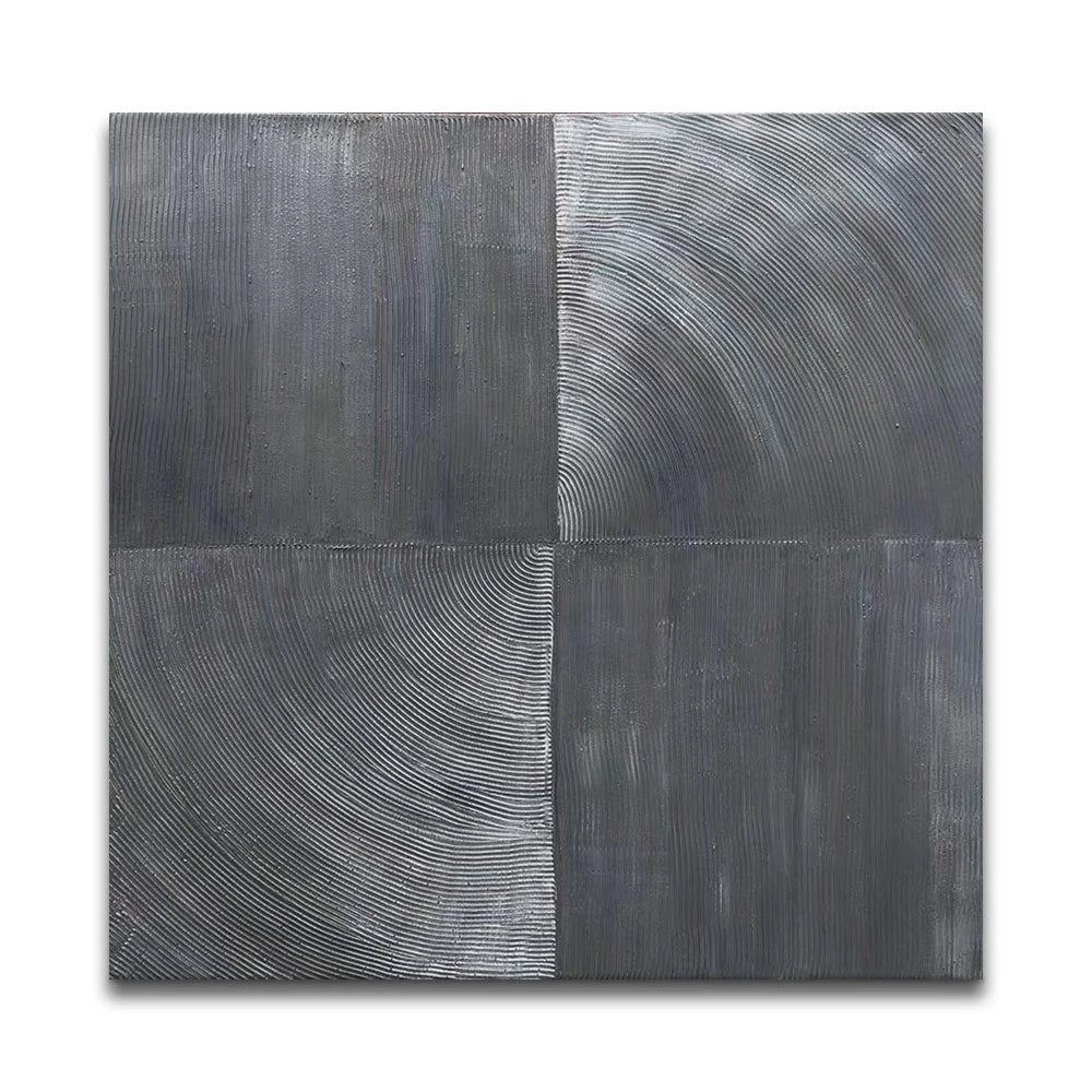 Custom Modern Simple Gray Wall Decor Art Large Size Hotel Decor Original Abstract Oil Painting Home Artwork Handmade Canvas