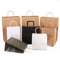 Eco Friendly Kraft Shopping Packaging Clothing Made Handle Recycle Custom logo Craft Food Take Away Bread Food Paper Bags