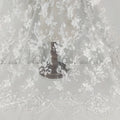 New White Polyester Silk Classic Pattern Style Temperament Lace Dress Embroidered Fabric Home Decoration MF36