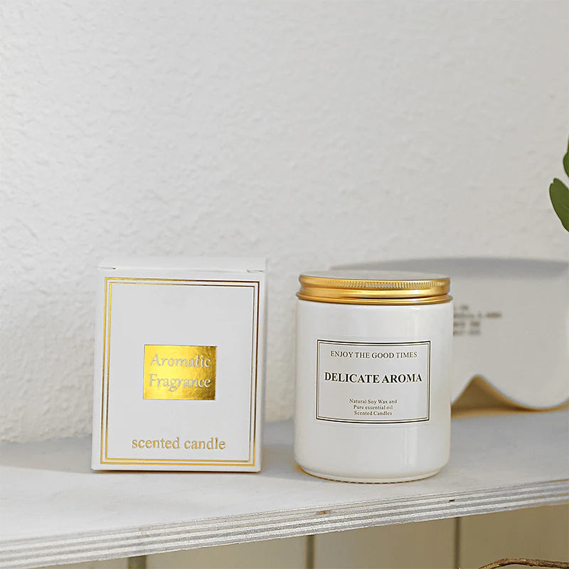 Luxury Organic Essential Oil Soy Wax Scented Candles-Eco-friendly Handmade Aromatherapy Fragrance Long Holiday Easter Diwali