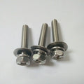 Stainless Steel M3 Cross Recessed External Hexagonal Screws Three Combination Concave Flat Gasket Screws Elastic Pads Concave
