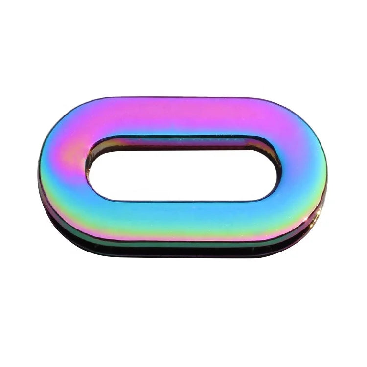 Custom Made Hats Metal Rainbow Eyelets Bag Metal Parts Accessory Square Shape air Hole Alloy Eyelets for Garment