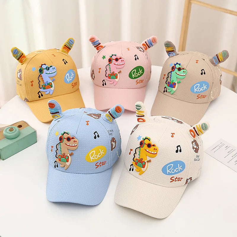Kids 52CM 2-6years Latest Kids Cute 3D Cartoon Breathable Cotton Soft Cap Children Baseball Hat Wholesale
