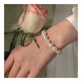 Keshi Retro Style Water Pearl Bracelet for Women 14K Gold Baroque with Copper Plating Ethnic Accessories for Everyday Use Gifts