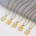 Femme Bijoux En Acier Inoxydable Women Gold Colliers 316l Jewelry Heart Stainless Steel Letter Necklace