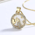 China Wholesale Aquarius Industry Wholesale Gold Plated Zodiac Sign Price Zircon Stone Pendant Necklace