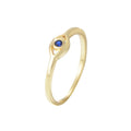 New Style Luxury 14k Gold Plated Custom Ring 925 Sterling Silver Eye Rings for Women