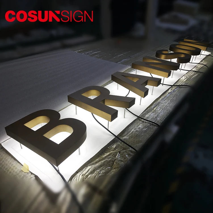 For Outdoor Built-Up Backlit LED Light Sign with Acrylic 3D Letters IP65 Waterproof for Hospitals & Companies
