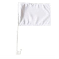 Qualisub Customized Double Sides Printing Sublimation Car Flag Blanks in White Color for Heat Press