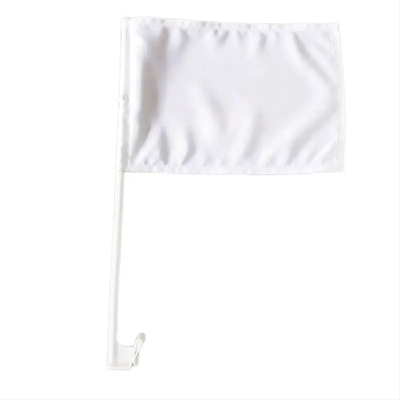 Qualisub Customized Double Sides Printing Sublimation Car Flag Blanks in White Color for Heat Press