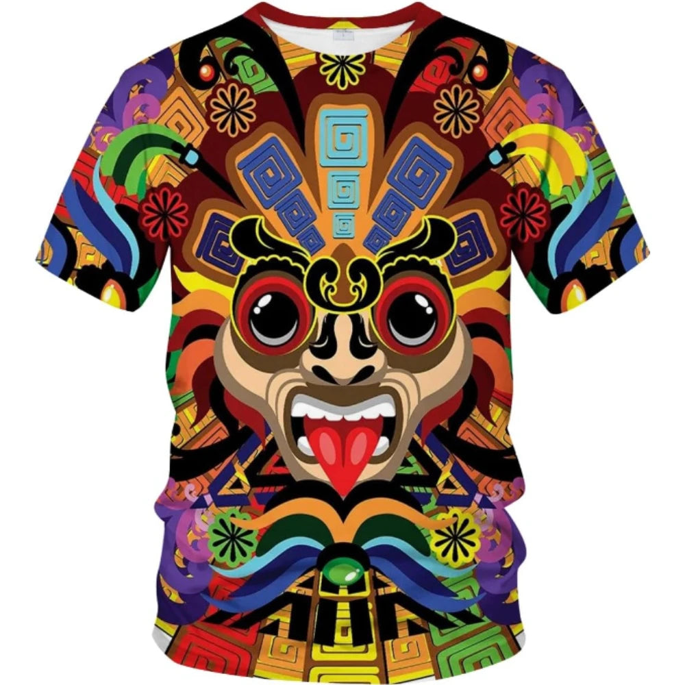 Fitspi Wholesale Men's Mexico T-shirt Summer Short Sleeve Tees Tops Custom Country Culture Printed T Shirt