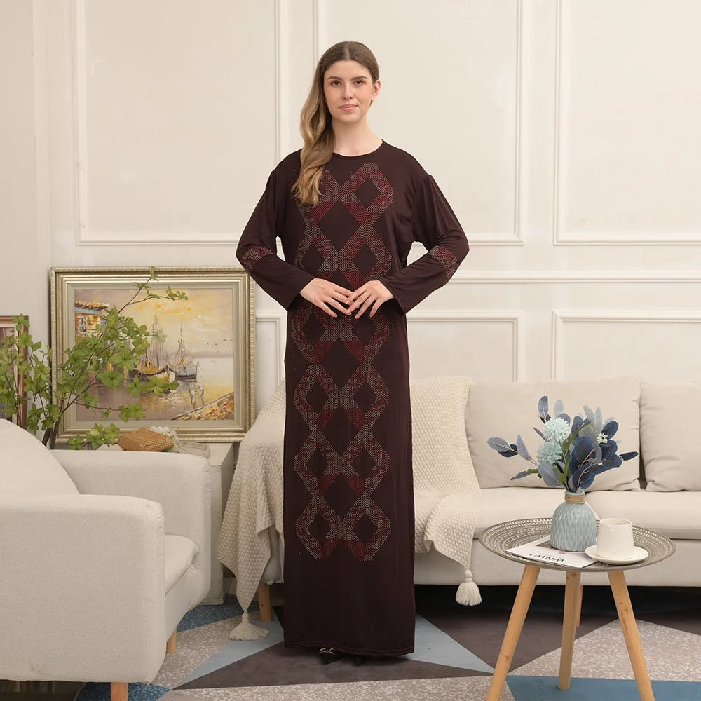 Wholesale African Luxury Kaftan Abaya Muslim Dresses New Designs Women Chiffon Anti-Wrinkle Plus Size