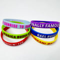 Custom Embossed Logo Silicone Wristband Personalized Rubber Wristbands and PVC Bracelet Promotional Gifts