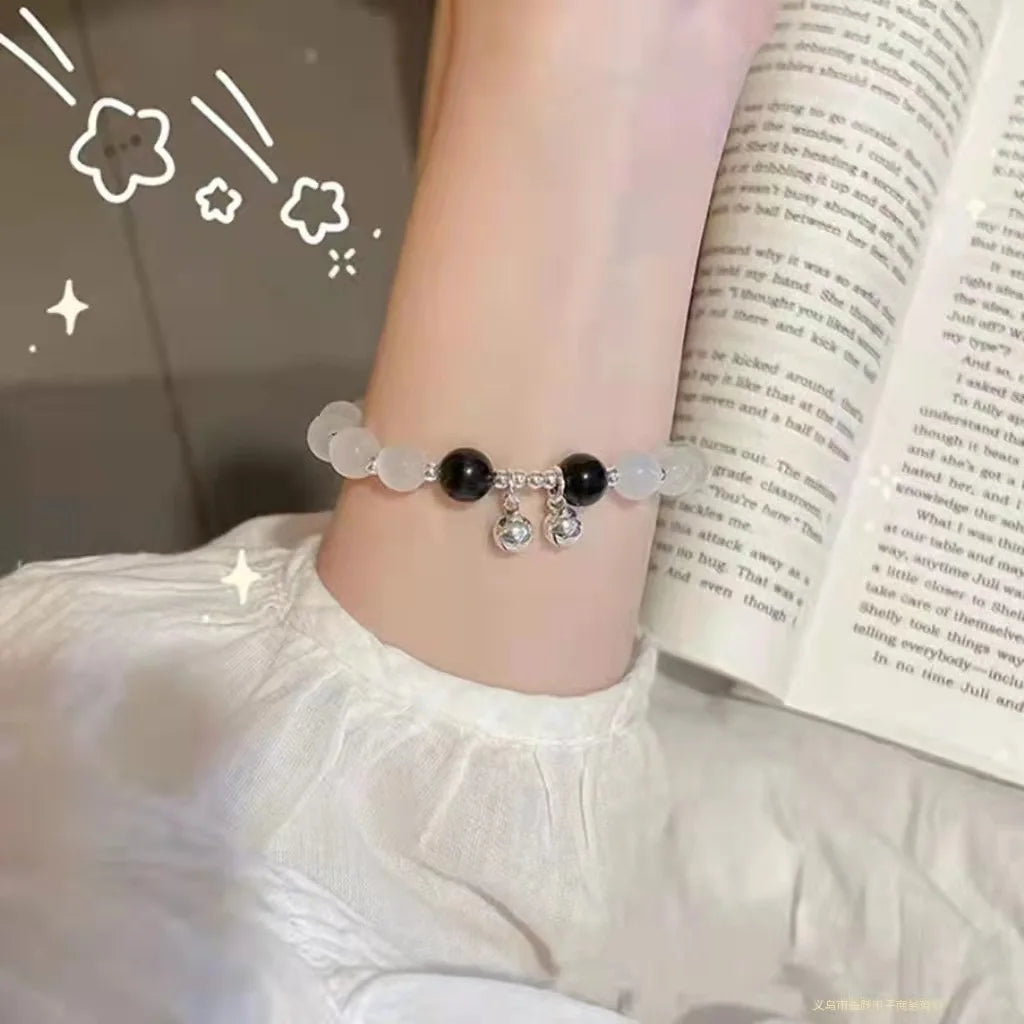 Best Gift Opal Bracelet Blue Moonlight Bead Hand String Rope Bestie Niche Design Student Lucky Bracelet Girl