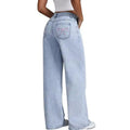 RNSHANGER Spring Women Baggy Jeans Casual Bow Embroidered Jeans Women High Waist Straight Leg Pants for Ladies