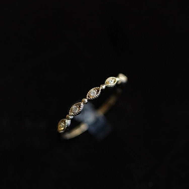 2025 New Design 925 Sterling Silver Gold Plated Cz Ladies Ring