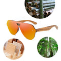 XL5005 Double Bridges Uv400 pilot Polarized Eco-friendly Sunglasses Wooden Promotional