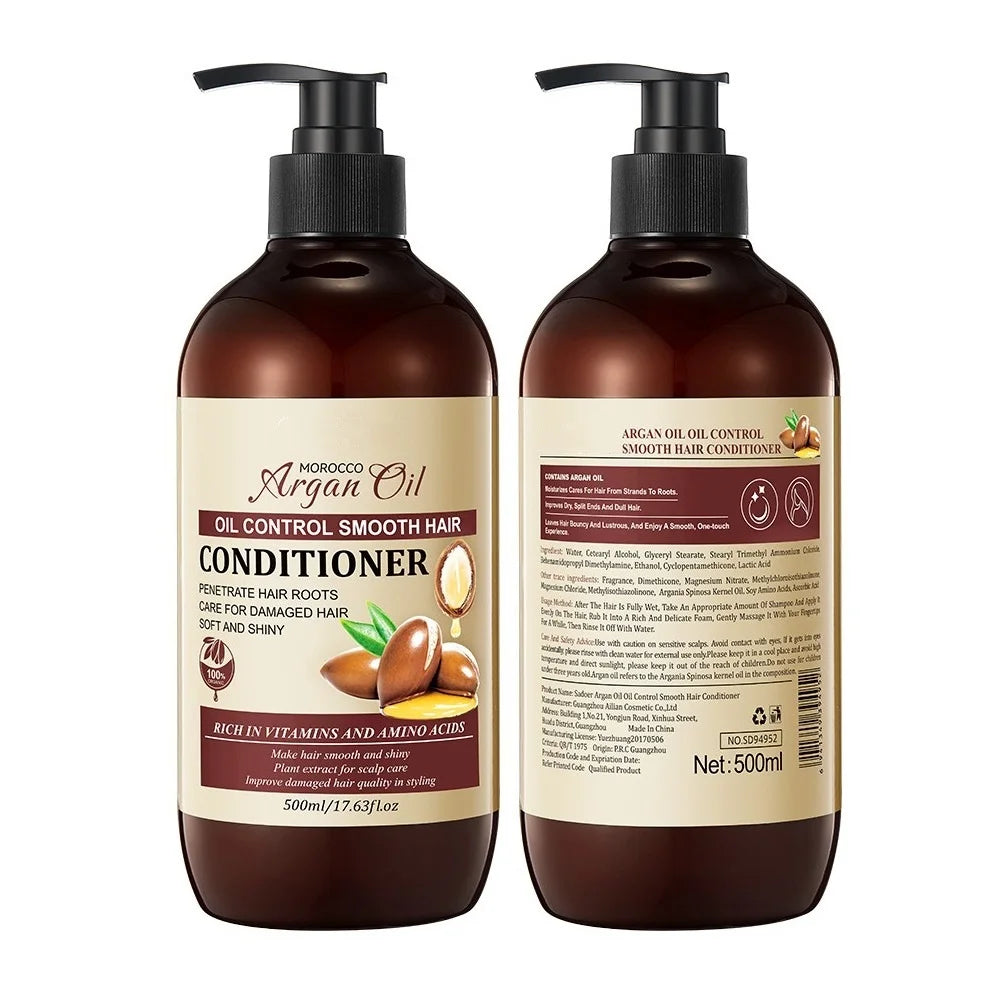 Succsion Hair Care Products Nourishing Oil Control Organic Morocco Argan Oil Cream Smoothing Hair Conditioner 500ml for Fine