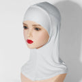 High-Quality Women's Scarf Jersey Under Caps Solid Color Elastic Knitted Sport Turban Whole Head Hijab Multicolor