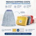 MSJ 450g Kentucky Looped End Cotton Mop Head Commercial Floor Cleaning Tuft Mop Cheap Wholesale Prices Fast Shipment