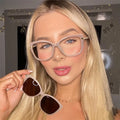 2025 Clip on Glasses New Anti Blue Light Glasses Uv400 Tr90 Clip on Frame Glasses Shades Women Polarized Magnetic Sunglasses