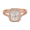 Fashion Real Ring Moissanite 18k Diamond Rose Gold Engagement Ring Birthday Gift Ladies Wedding Rings